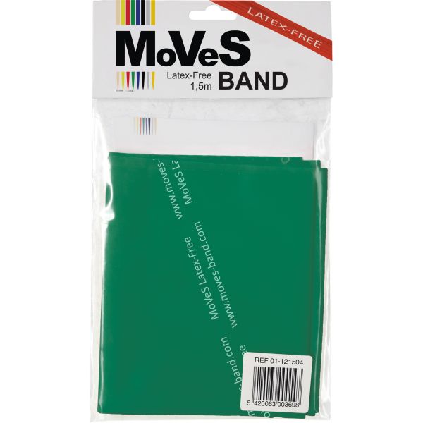 MoVes Band SENSE LATEX -Pack amb 10 unitats de Bandes Resistència de 1'5m, La banda elàstica que fa Snap-stop®
