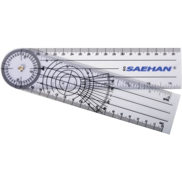 SAEHAN - Goniómetro Rulong de Plástico 20cm de 0º a 360º x 2º 