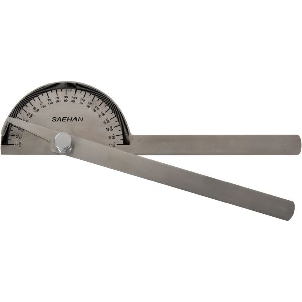SAEHAN - Goniómetro de Acero inoxidable 20cm - 180º x 2 