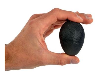 Pelota forma huevo terapéutica de mano MoVeS Squeeze Ball negra (rcia.  extra fuerte)