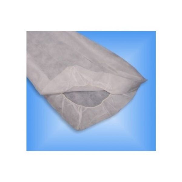  Llençol cobreix lliteres ajustable blanca 80/60 x 210 cm (100 u.)